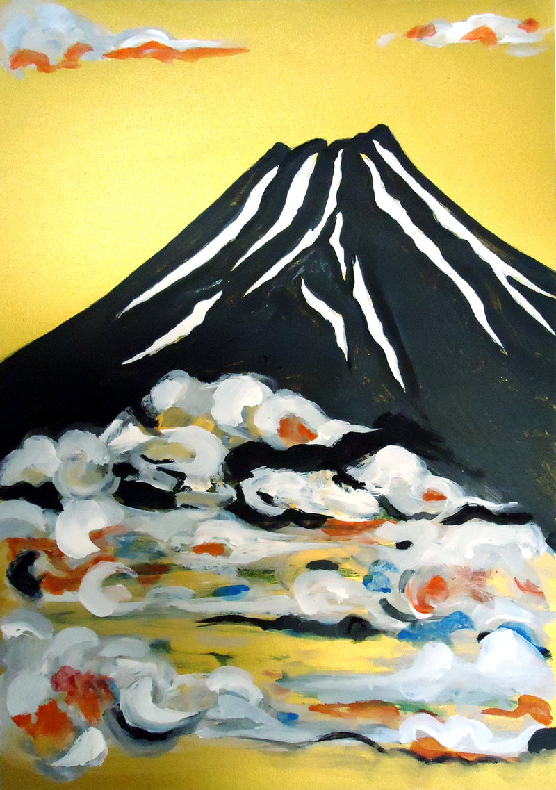 Black Fuji and Clouds